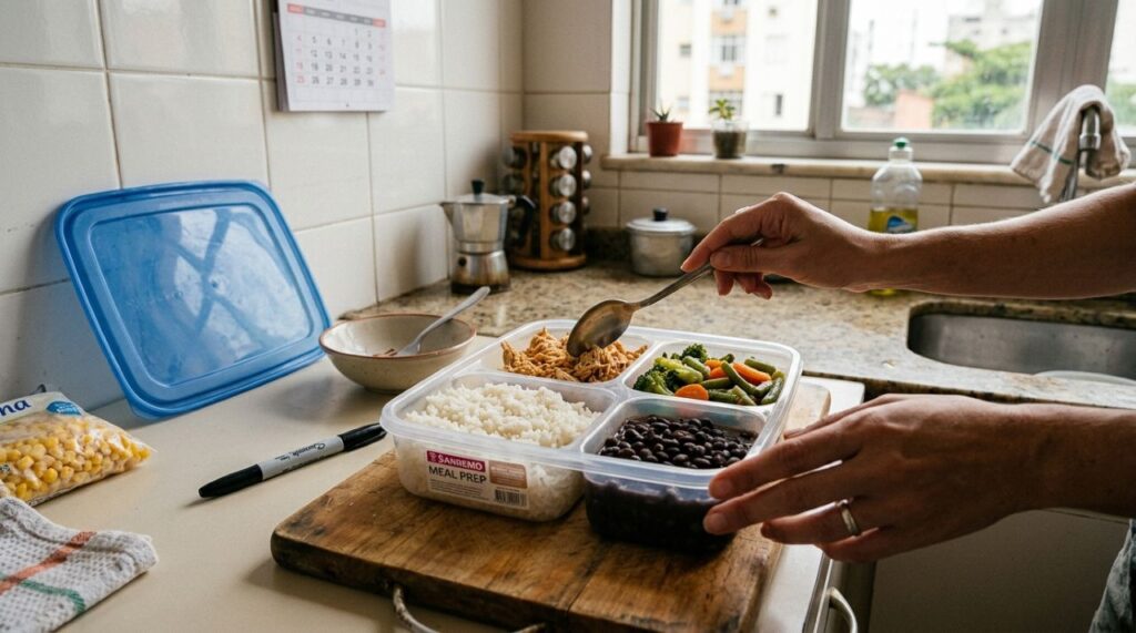 Gastei R$ 420 no mercado para o mês inteiro e perdi 4 cm de cintura com refeições caseiras sem estourar o orçamento