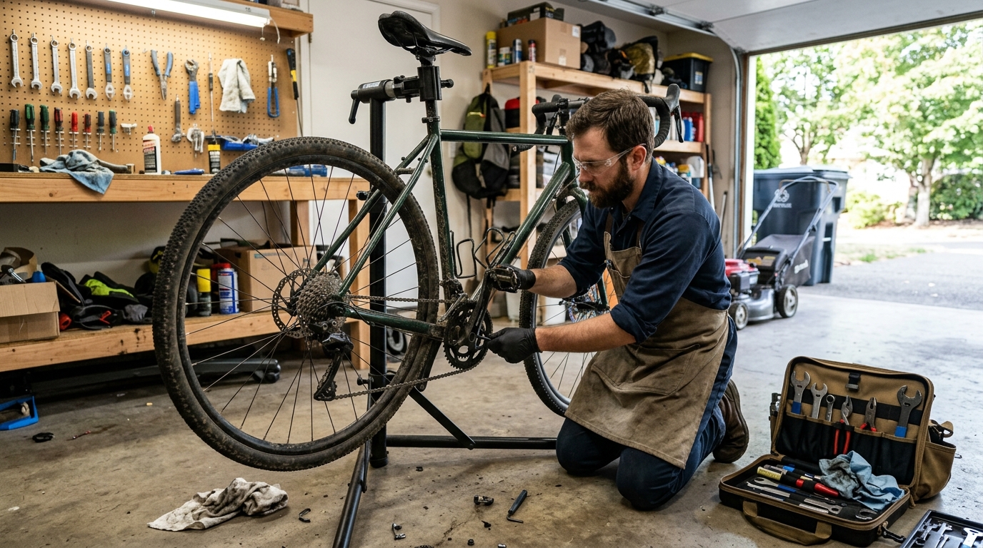 Guillaume, 29 anos, consertador de bicicletas em casa: "Ganho cerca de R$14 mil por mês trabalhando quatro dias por semana. Prefiro ter tempo livre do que um salário alto."