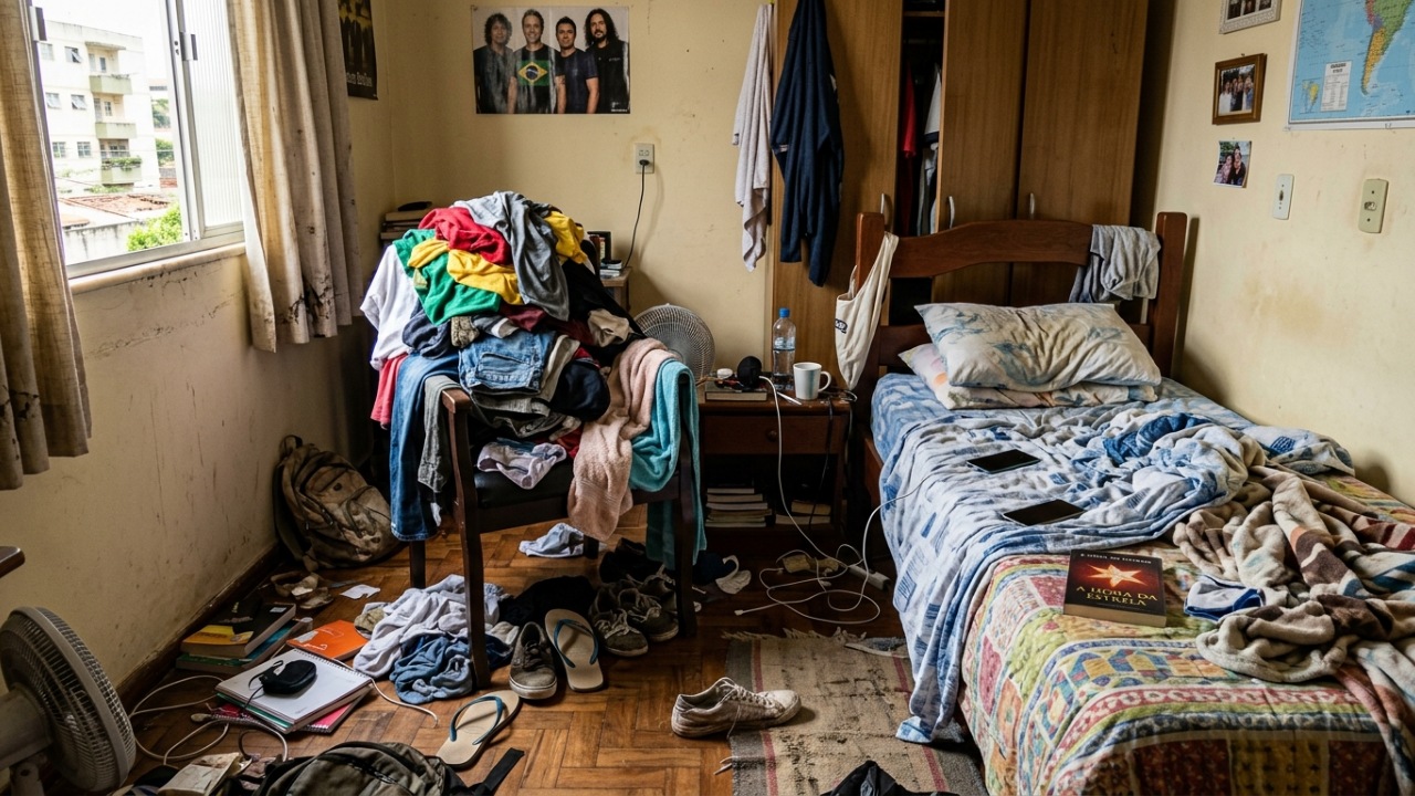 A psicologia aponta que quem não consegue manter o quarto arrumado pode estar enfrentando desmotivação, estresse ou dificuldade para organizar a própria rotina