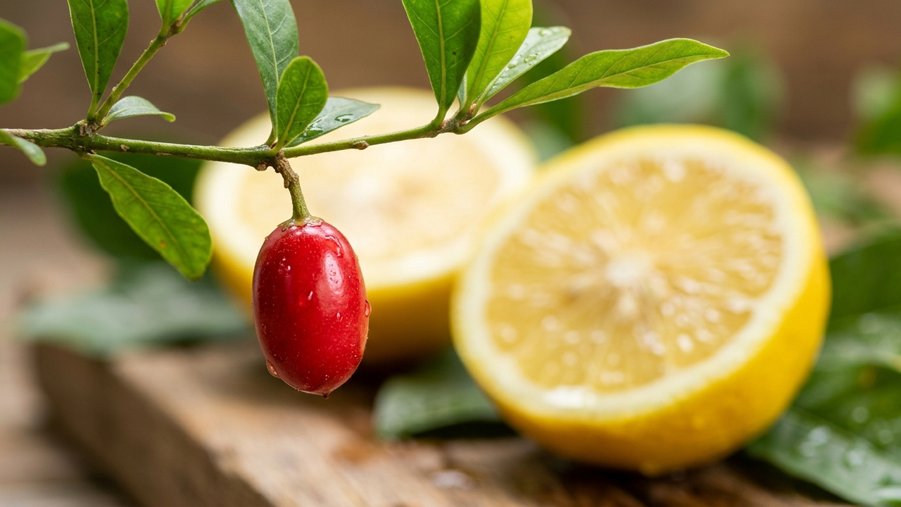 A fruta do milagre: chupe essa frutinha vermelha e por duas horas até um limão puro terá o gosto doce de uma limonada suíça com açúcar