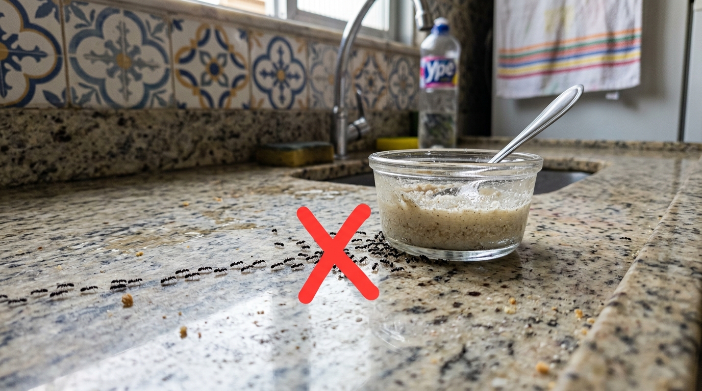 Adeus às formigas na cozinha: truque caseiro com dois ingredientes que você já tem em casa afasta o formigueiro sem veneno