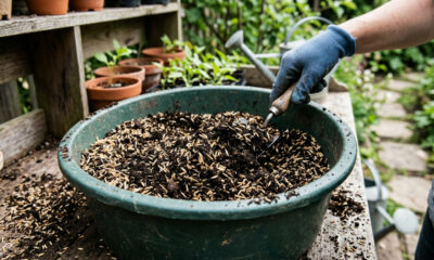 Como preparar um substrato leve, aerado e rico em nutrientes em casa gastando quase nada: o guia simples com terra vegetal e casca de arroz