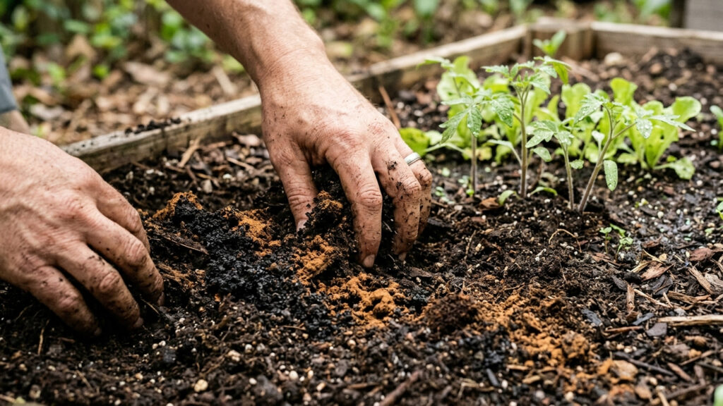 Misturar borra de café com canela em pó na terra: o segredo de adubação que acelera o crescimento de hortaliças e protege contra fungos no solo