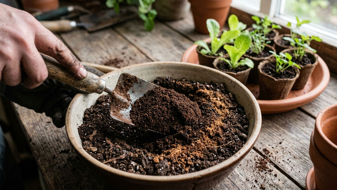 Misturar borra de café com canela em pó na terra: o segredo de adubação que acelera o crescimento de hortaliças e protege contra fungos no solo