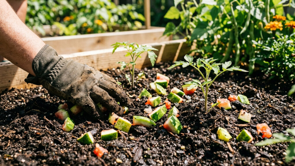 O segredo dos viveiros com casca de melancia na terra: o adubo natural rico em água e magnésio que acelera a floração e o vigor das mudas