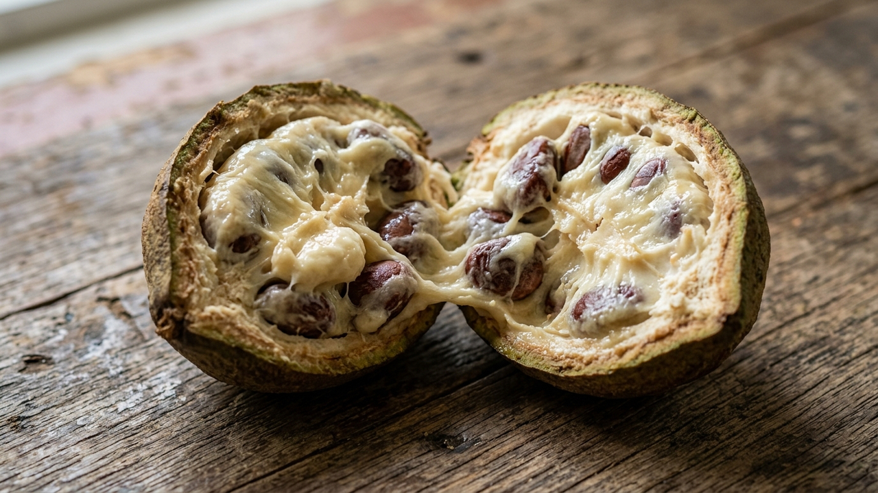 O primo secreto do cacau: a fruta exótica de casca dura cuja polpa macia exala um perfume inexplicável de chocolate branco puro