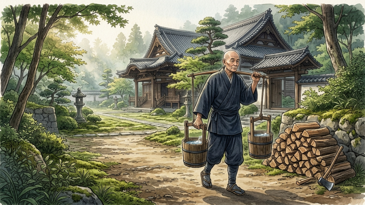 O que significa o provérbio japonês: “Antes da iluminação, corte lenha e carregue água; depois da iluminação, continue cortando lenha e carregando água” uma lição sobre humildade e constância