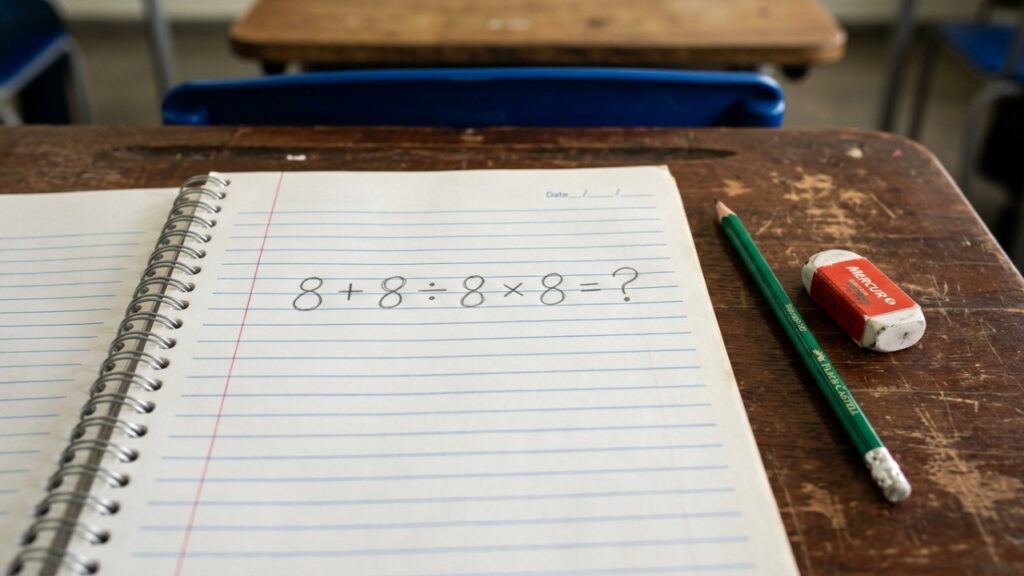 Quanto é 8 + 8 ÷ 8 × 8? A resposta parece óbvia, mas apenas 1 em cada 10 acerta