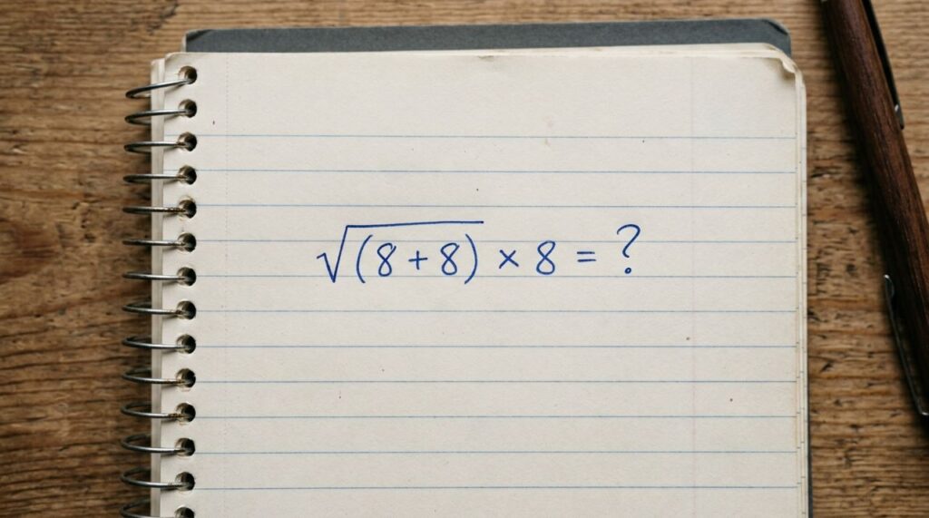 Parece fácil, mas muita gente erra √(8 + 8) × 8