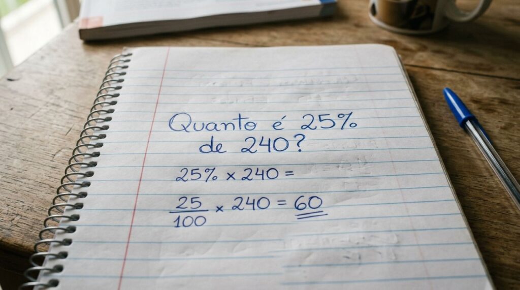 Quanto é 25% de 240? Tente responder em 10 segundos sem calculadora