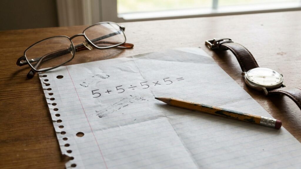 Apenas 1 em cada 5 idosos consegue acertar de primeira: quanto é 5 + 5 ÷ 5 × 5?