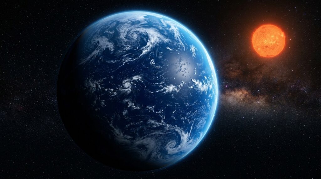 Um exoplaneta localizado a cerca de 100 anos-luz da Terra, TOI-1452 b, é considerado um mundo oceânico
