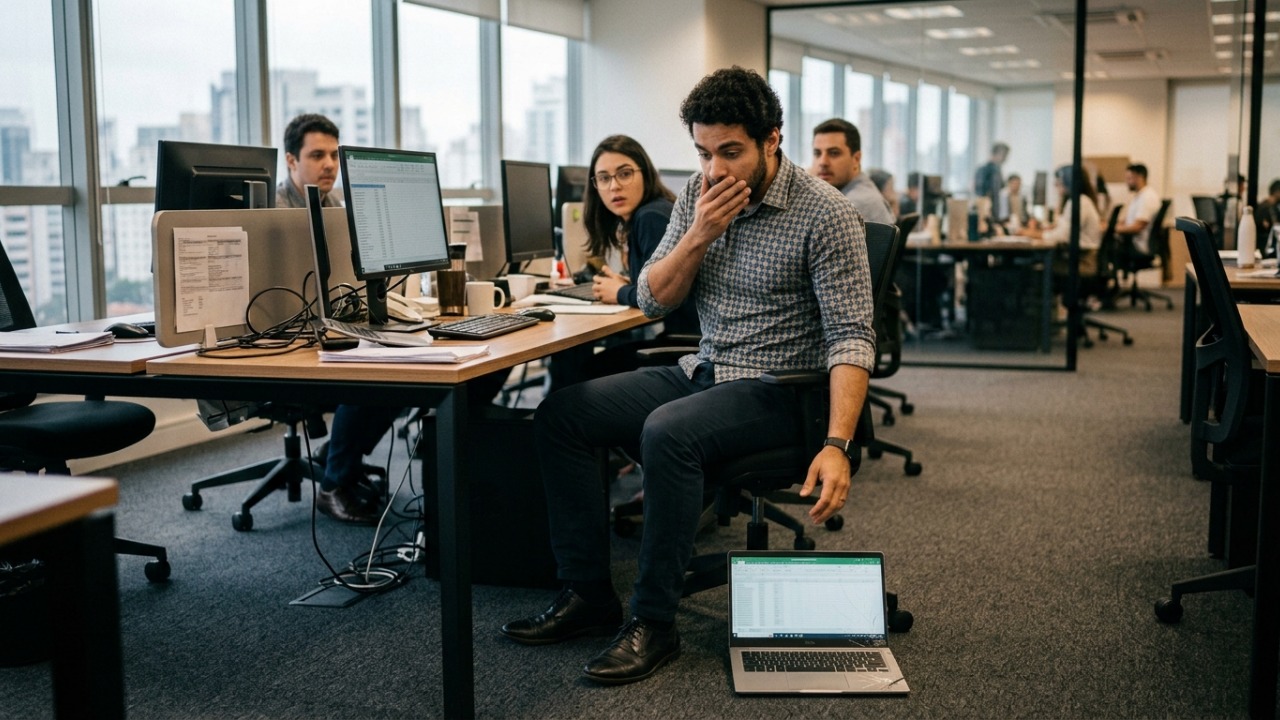 Funcionário derruba um notebook de R$ 4.500 sem querer, empresa desconta tudo do salário e ele descobre que o prejuízo não pode ser cobrado automaticamente