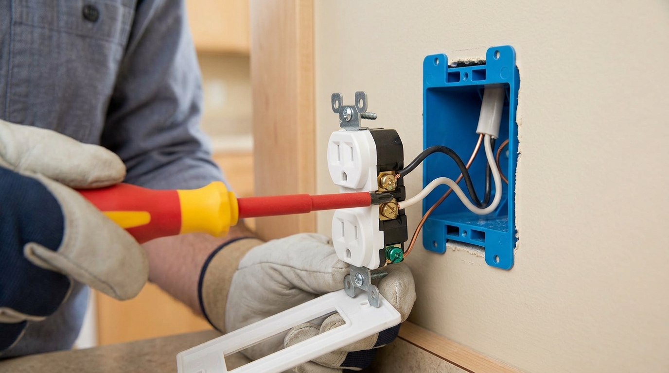 Eletricista ensina como melhorar o desempenho das tomadas usando reaperto das conexões para eliminar o mau contato sem trocar a instalação