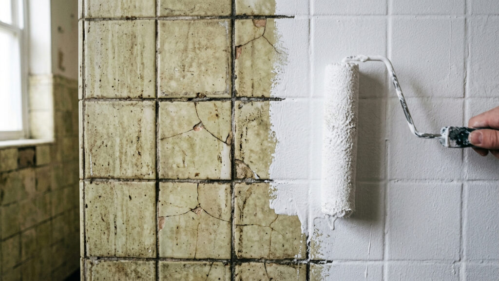 Pintar azulejos velhos do banheiro com tinta epóxi à base de água: o segredo de pintor profissional para renovar o ambiente sem quebrar nada