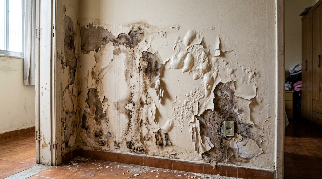 Como recuperar uma parede com infiltração e pintura descascada, eliminar a umidade e evitar que o problema volte