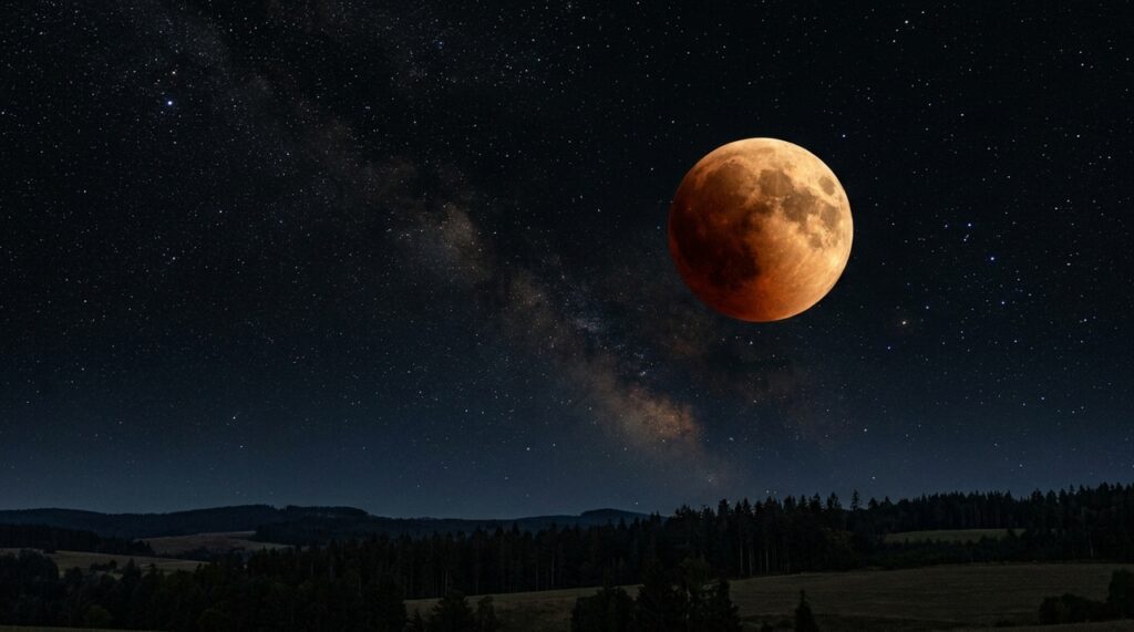 Lua se preparando para ficar vermelha enquanto raro eclipse lunar parcial toca os céus na sexta-feira