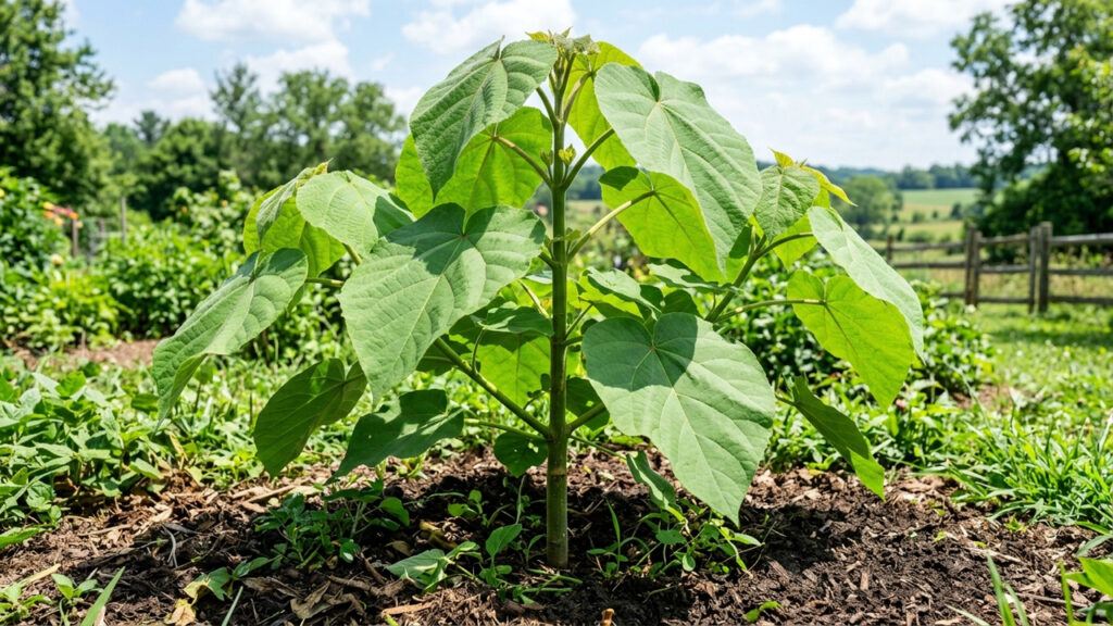 Essa árvore de crescimento ultra rápido dá flores roxas gigantescas e absorve até dez vezes mais gás carbônico que as outras espécies no quintal