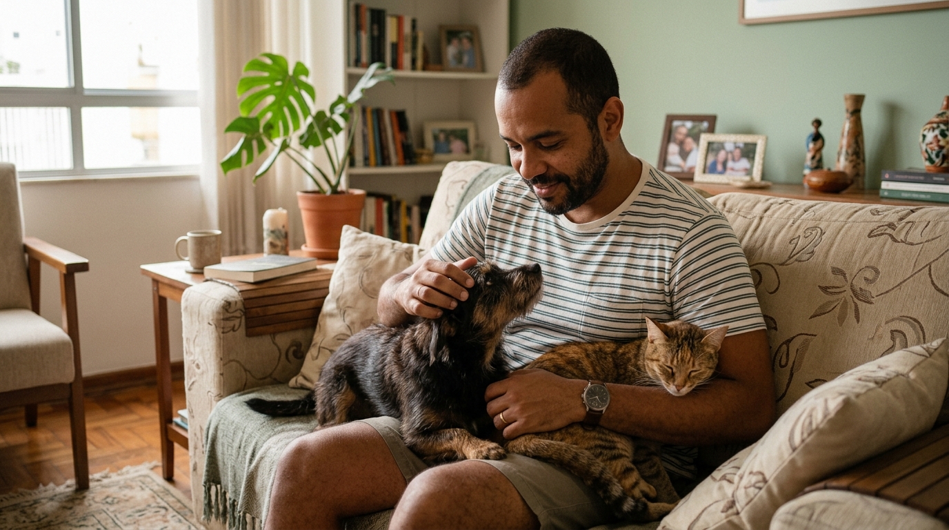 Os psicólogos concordam: as pessoas mais unidas a seus animais de estimação tendem a ser mais responsáveis e sensíveis.