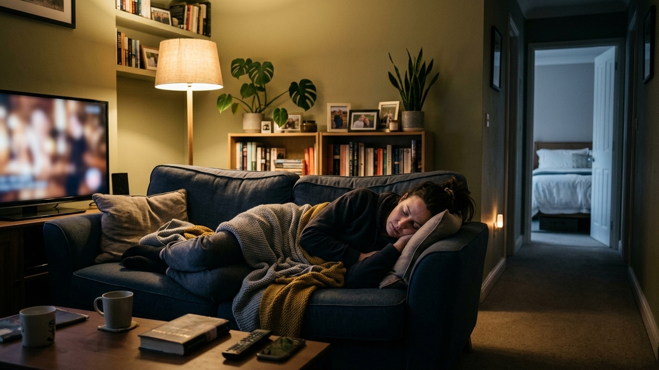 Psicologia explica o que significa dormir no sofá com frequência