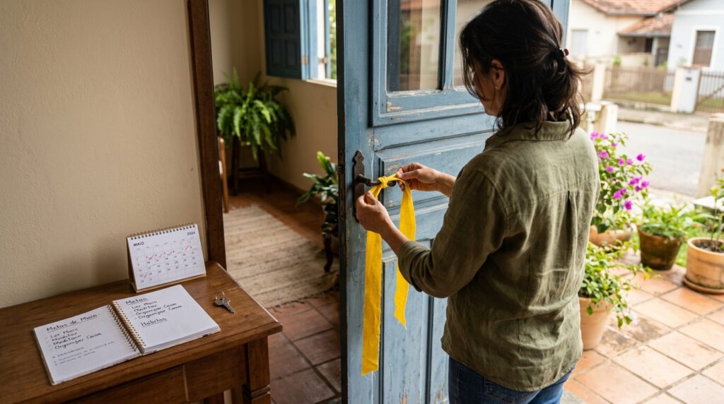Colocar uma fita amarela na maçaneta da porta da frente: para que serve e por que é recomendável