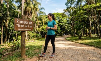 Caminhar 2 km por dia durante um ano significa percorrer uma distância que passa dos 700 km