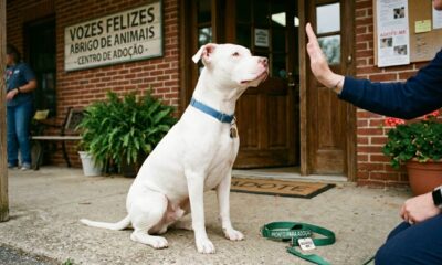 Ninguém queria adotar este pitbull surdo até que um homem decidiu fazer de tudo para mudar seu destino