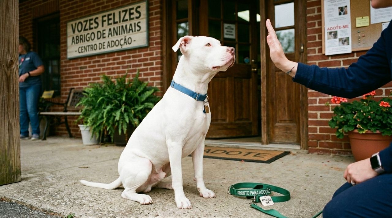 Ninguém queria adotar este pitbull surdo até que um homem decidiu fazer de tudo para mudar seu destino