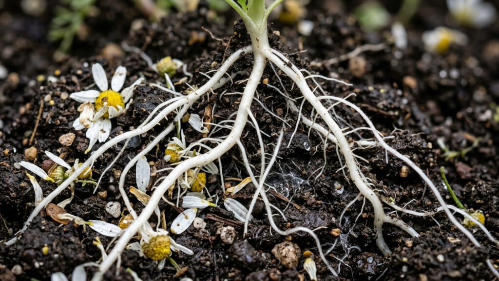 Infusão de flores de camomila no solo: para que serve o composto alfa-bisabolol que previne e combate fungos que atacam as raízes