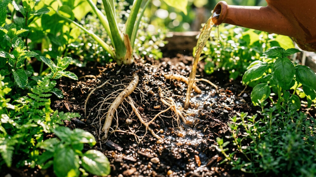 Regar o solo com chá de casca de cebola fermentada: para que serve a receita que fortalece as raízes e cria um escudo impenetrável contra pragas