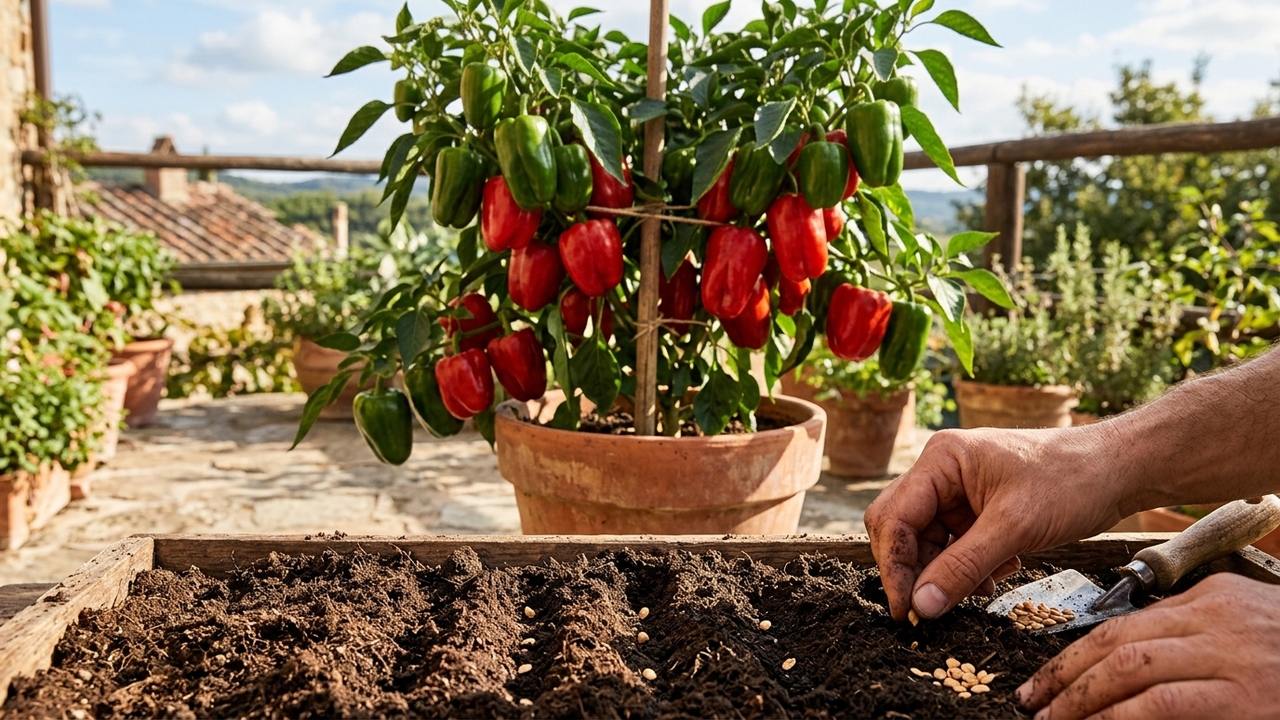 Como plantar pimentão em vaso usando apenas as sementes que você jogaria no lixo: o guia prático para colher frutos frescos em casa