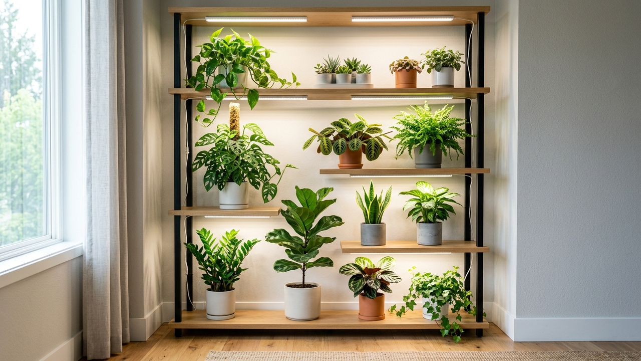 O truque tecnológico para quem mora em apartamento escuro: como usar luzes especiais para fazer as suas plantas crescerem rápido sem a luz do sol