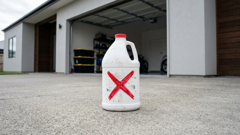 Sem cera líquida, nem esfregar com força: o produto barato e correto para limpar piso antiderrapante de garagem sem deixar esbranquiçado