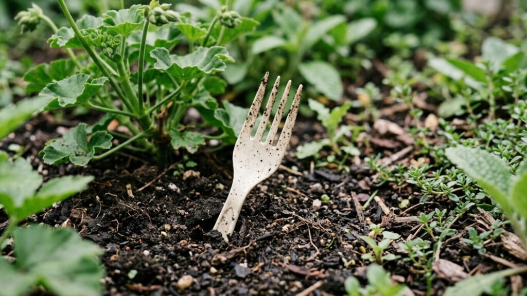 Fincar garfos de plástico no jardim: para que serve e como funciona esse truque antigo