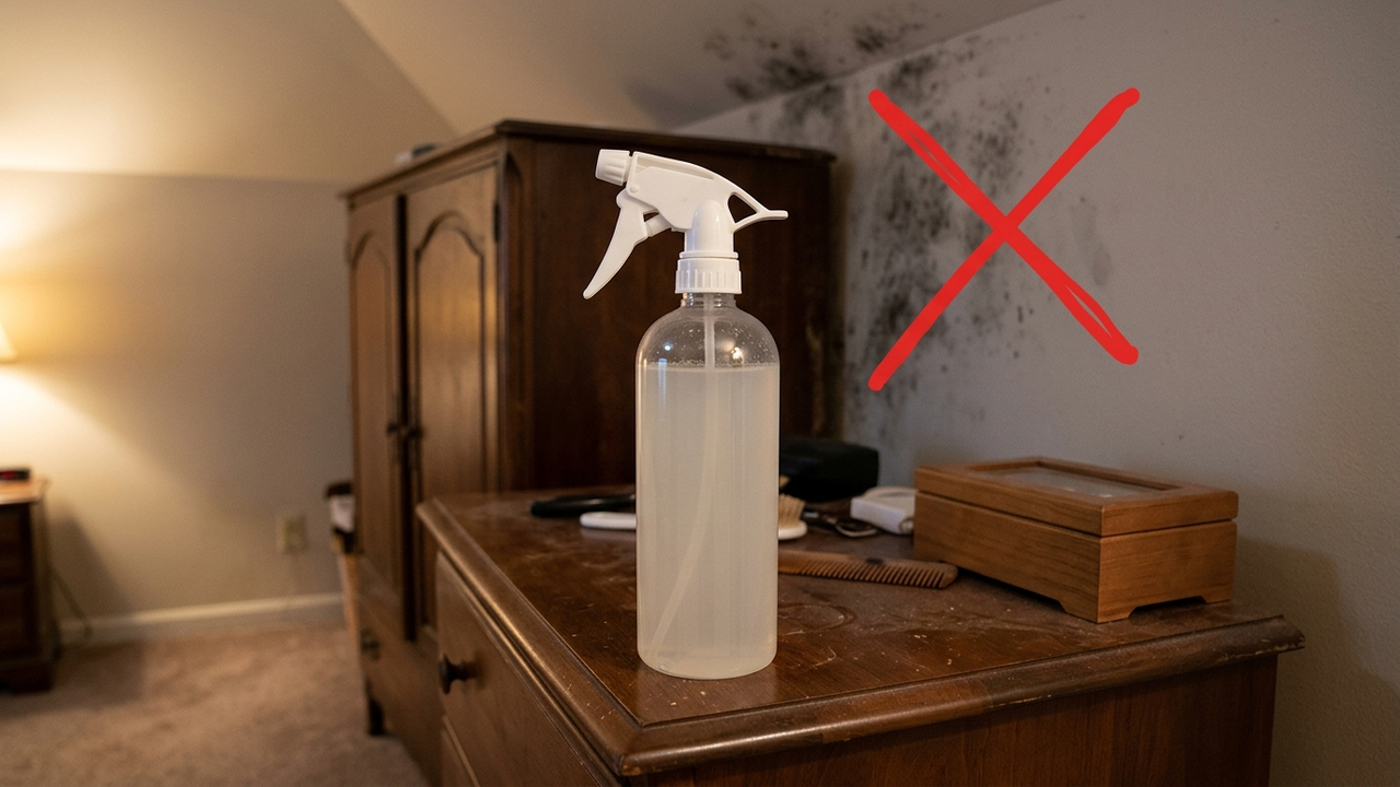 Misturar álcool com vinagre branco: para que serve o spray definitivo para borrifar atrás do guarda-roupa e selar a parede contra o mofo