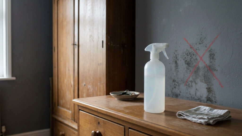 Misturar álcool com vinagre branco: para que serve o spray definitivo para borrifar atrás do guarda-roupa e selar a parede contra o mofo