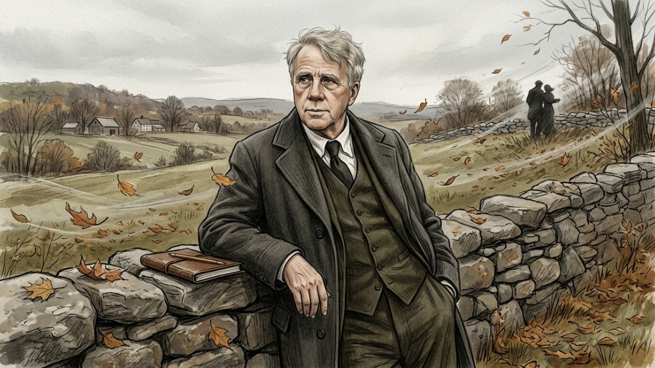 Frase de Robert Frost sobre amor: “Uma mãe leva vinte anos para transformar o filho em homem, e outra mulher faz dele um tolo em vinte minutos.” Uma reflexão irônica sobre paixão e comportamento