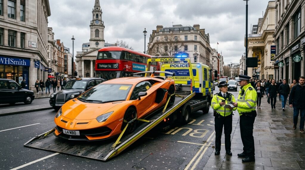 A polícia apreendeu sua Lamborghini de R$ 18 milhões meia hora depois que ele assumiu o volante pela primeira vez