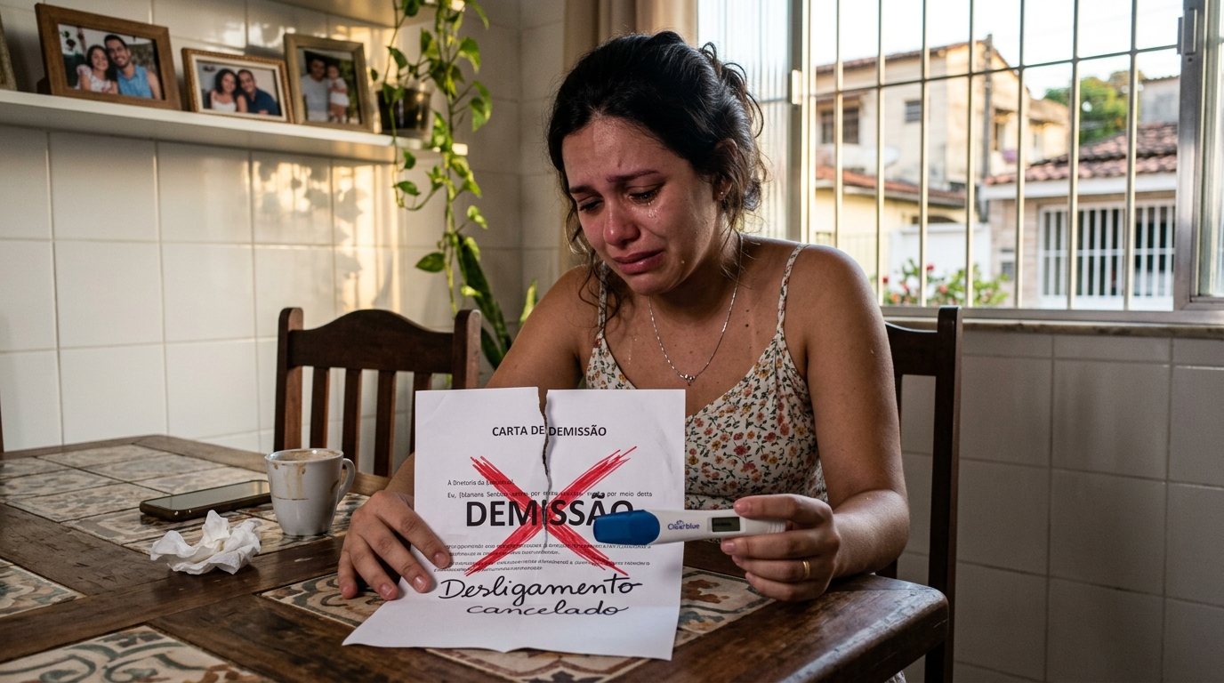 Empresa cancela demissão ao saber da gravidez de funcionária e TRT de Goiás decide que não há indenização: sem rescisão formalizada, não existe estabilidade a indenizar