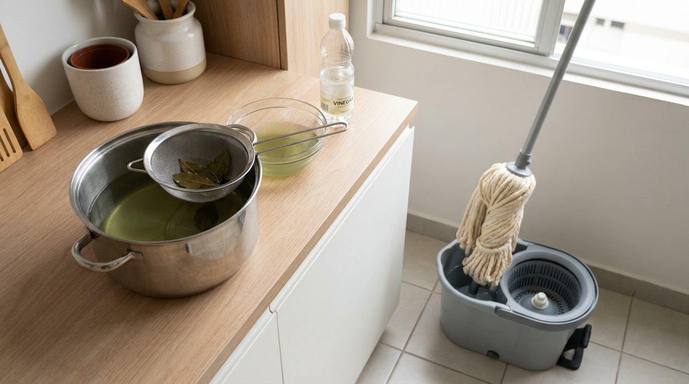 Ferver folhas de louro com vinagre branco: para que serve e como usar na limpeza de casa