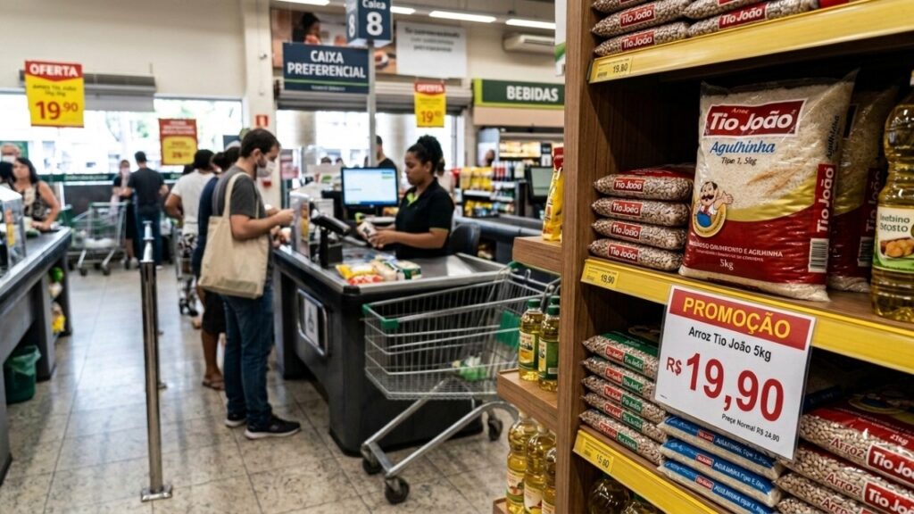 Consumidor escolhe produto anunciado por R$ 19,90 na prateleira, mas encontra cobrança de R$ 29,90 no caixa e descobre que não precisa aceitar o preço maior