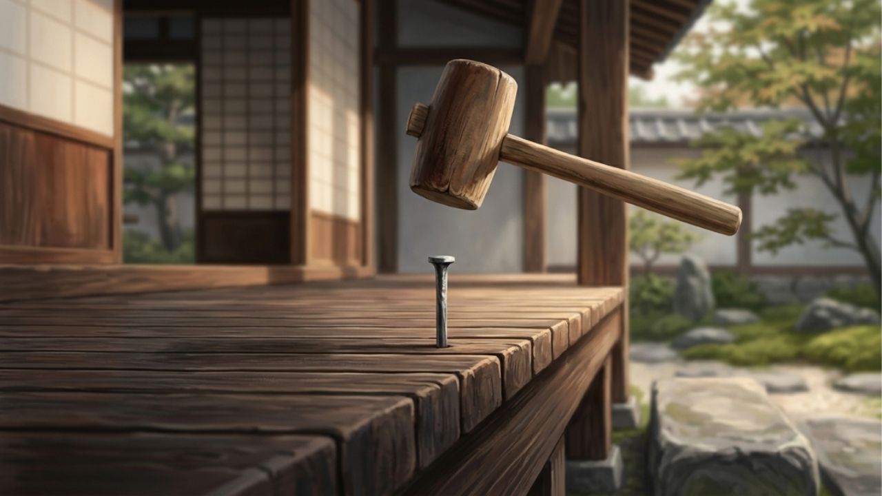 Provérbio japonês do dia: "O prego que se destaca é o que leva a martelada." Lições sobre conformidade, coragem e por que se diferenciar tem um preço que nem sempre é justo pagar