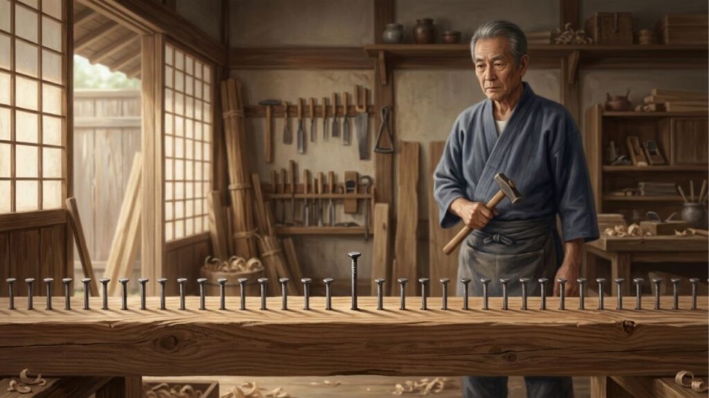 Provérbio japonês do dia: "O prego que se destaca é o que leva a martelada." Lições sobre conformidade, coragem e por que se diferenciar tem um preço que nem sempre é justo pagar