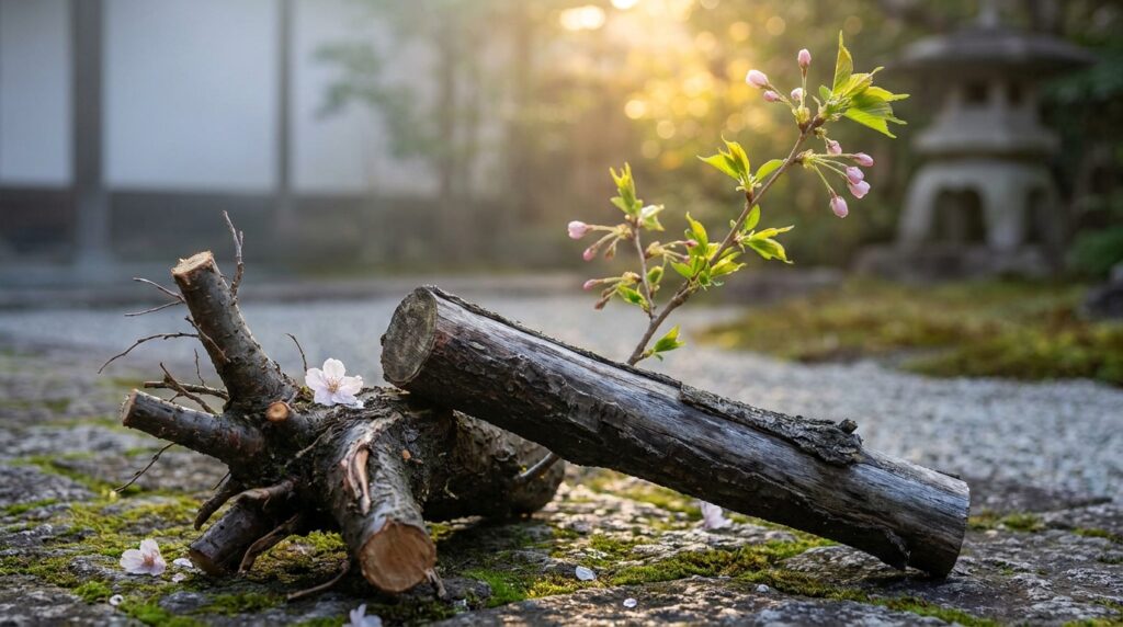 Conselho japonês para quem tem medo de recomeçar: "A raiz que se corta na primavera dá o galho mais forte no verão." Uma lição zen sobre podar o que já não sustenta