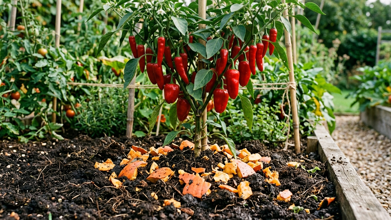 Adubar a terra com casca de abóbora triturada: a receita caseira rica em fósforo que faz qualquer pé de pimenta carregar de frutos no quintal