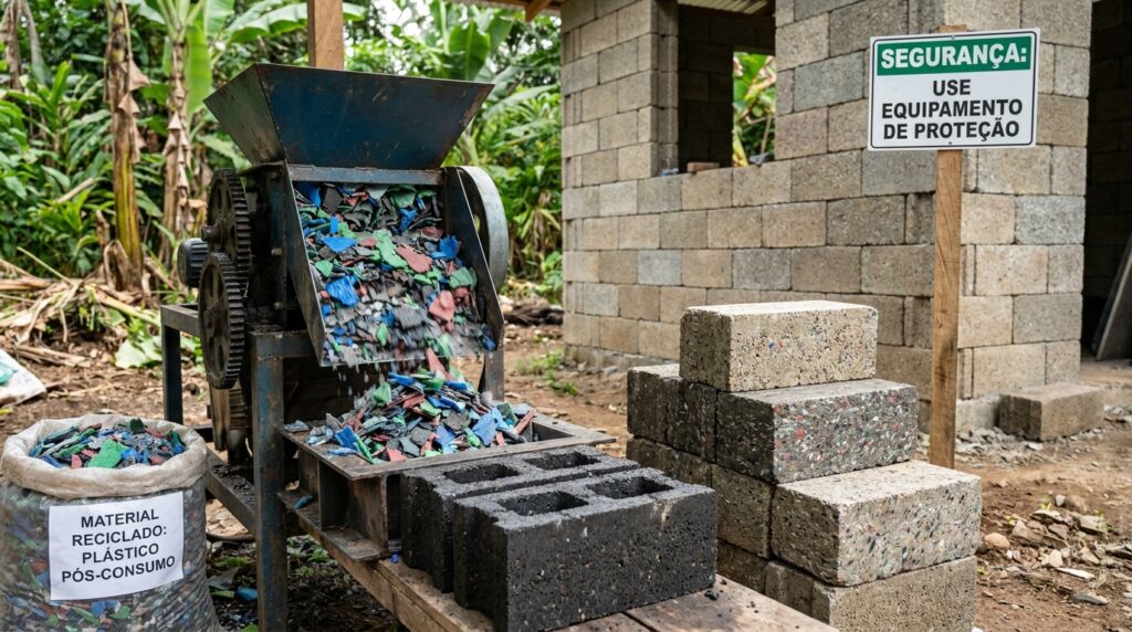 Mãe economizou por 9 anos, comprou um terreno e construiu sua casa com 7 toneladas de plástico reciclado