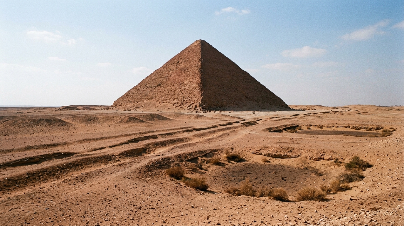 Eles mapeiam o deserto de Dahshur e descobrem que os construtores das pirâmides podem ter usado esse mecanismo para construí-las