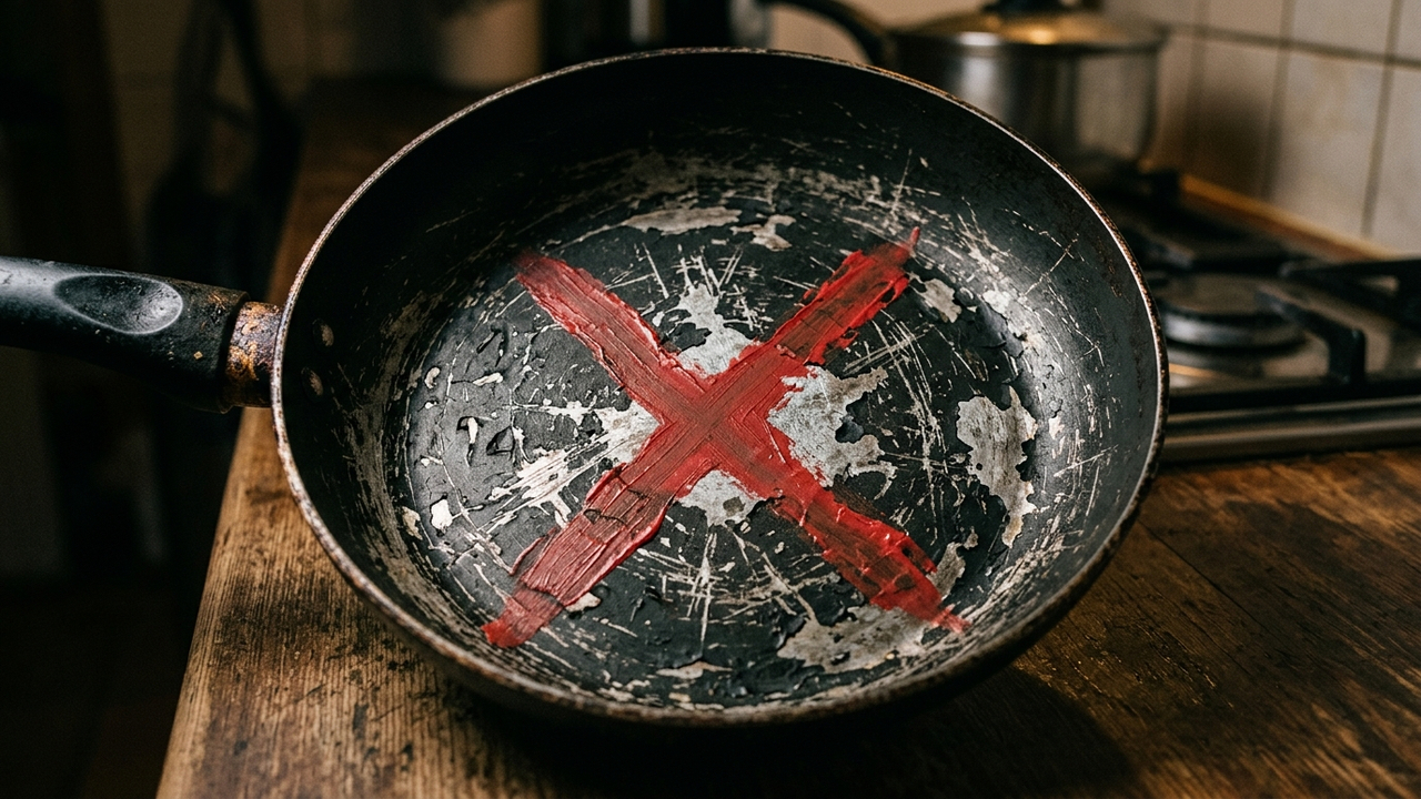 Atenção ao preparo da comida: os 4 tipos de panelas velhas que soltam resíduos tóxicos e você deveria aposentar da sua cozinha hoje mesmo