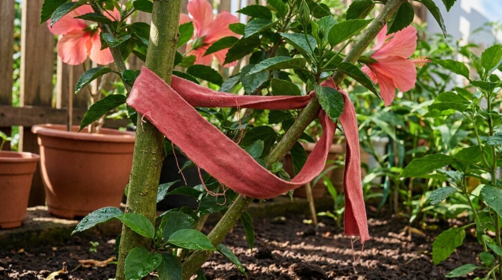 Por que é recomendado amarrar uma fita vermelha em determinadas plantas e para que serve?
