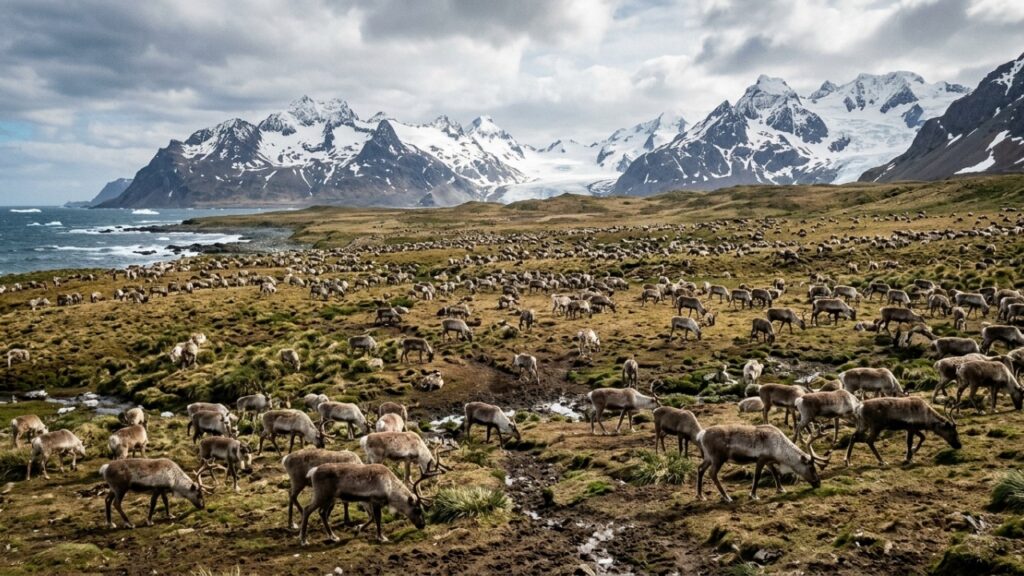 Em 1911, soltaram apenas 10 renas em uma ilha remota e, quase um século depois, cerca de 7 mil animais precisaram ser retirados após a população sair do controle
